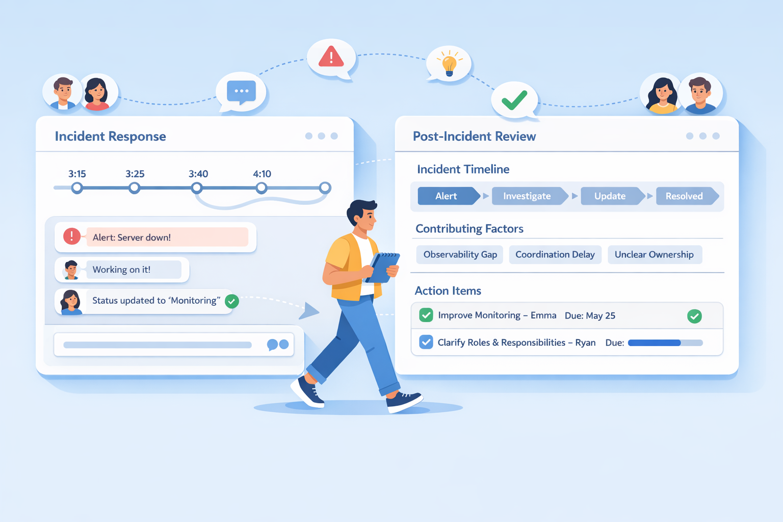 How to Use Post-Incident Review to Improve Team Performance in Handling Incidents
